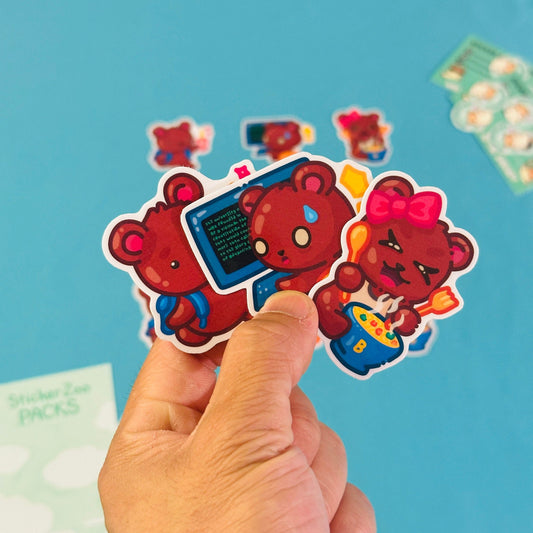 Bear Stickers inspired by UC Berkeley Oski