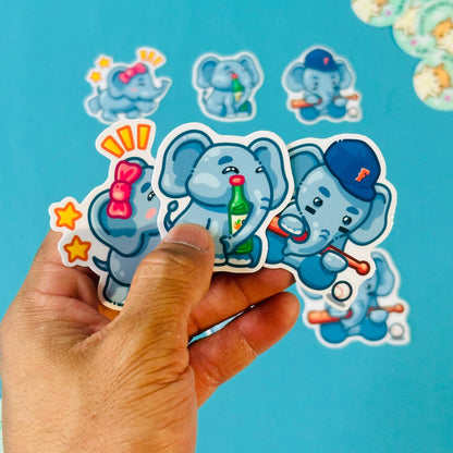 Elephant Stickers inspired by CSU Fullerton Titan