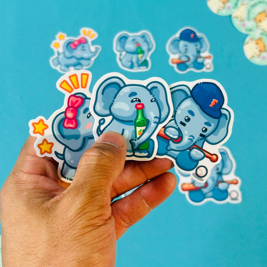 Elephant Stickers inspired by CSU Fullerton Titan