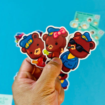 Bear Stickers inspired by UC Riverside Highlanders (Ver.2)