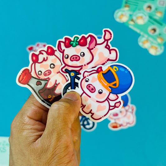 Strawberry Cows inspired by UC Davis Cow Aggies