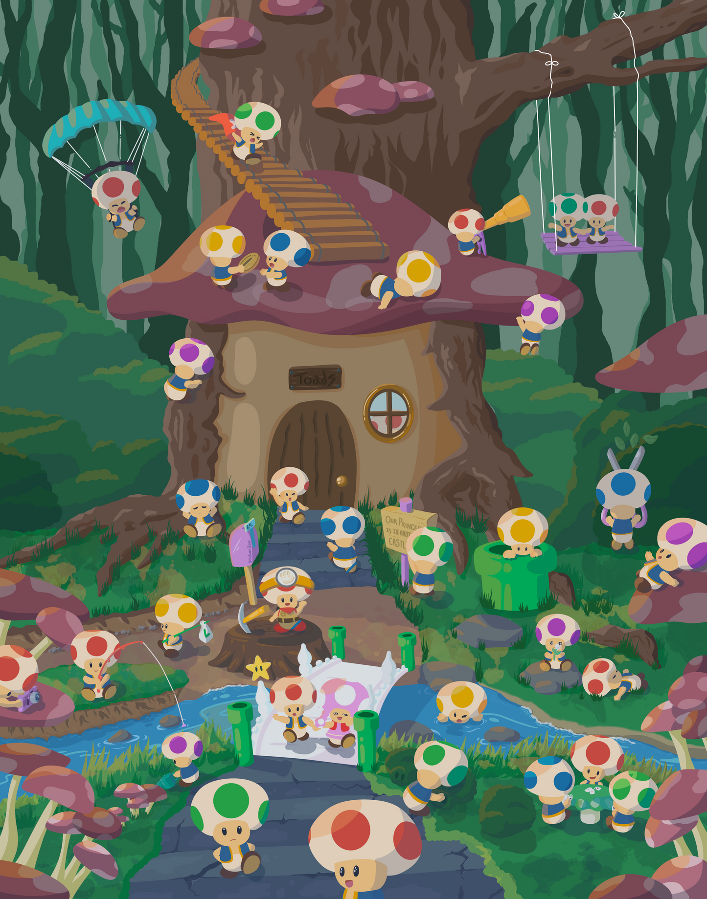 The Mushroom's Secret Hideout Print
